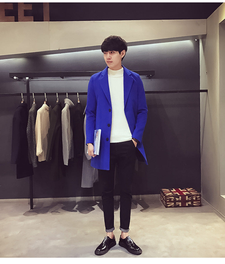 EP'S Men Long Cotton Coat Autumn Winter