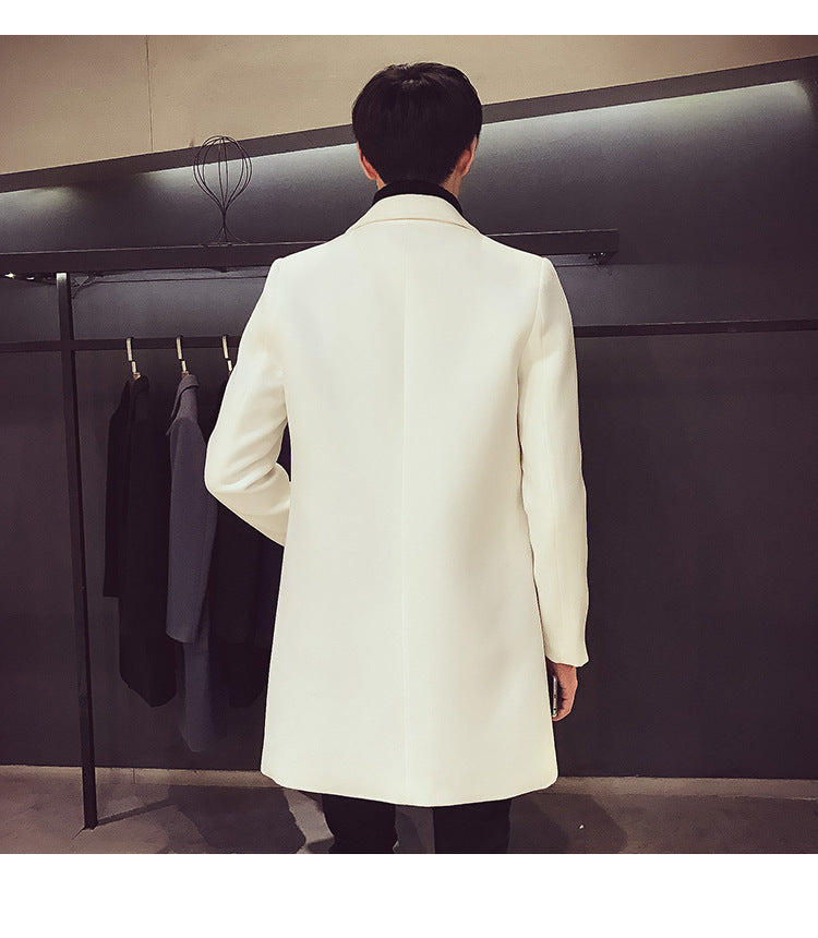EP'S Men Long Cotton Coat Autumn Winter