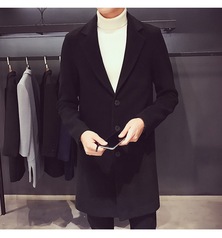 EP'S Men Long Cotton Coat Autumn Winter