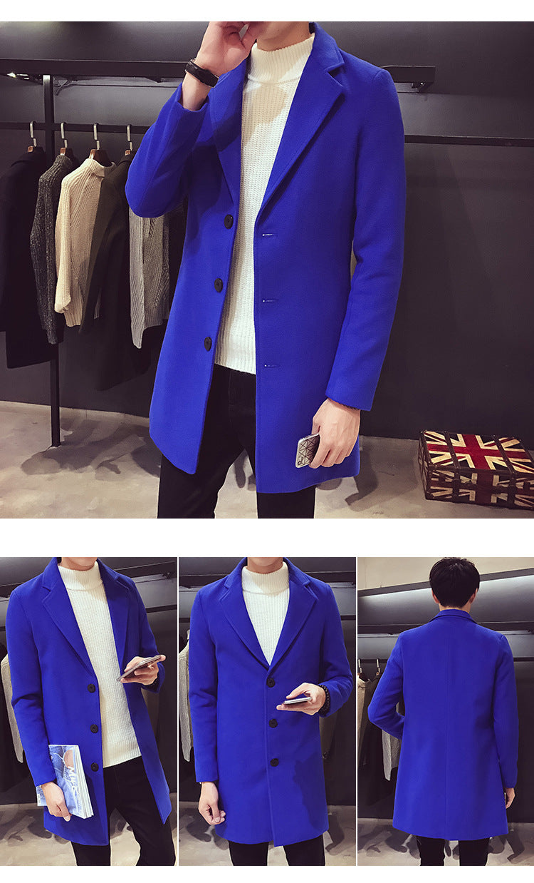 EP'S Men Long Cotton Coat Autumn Winter