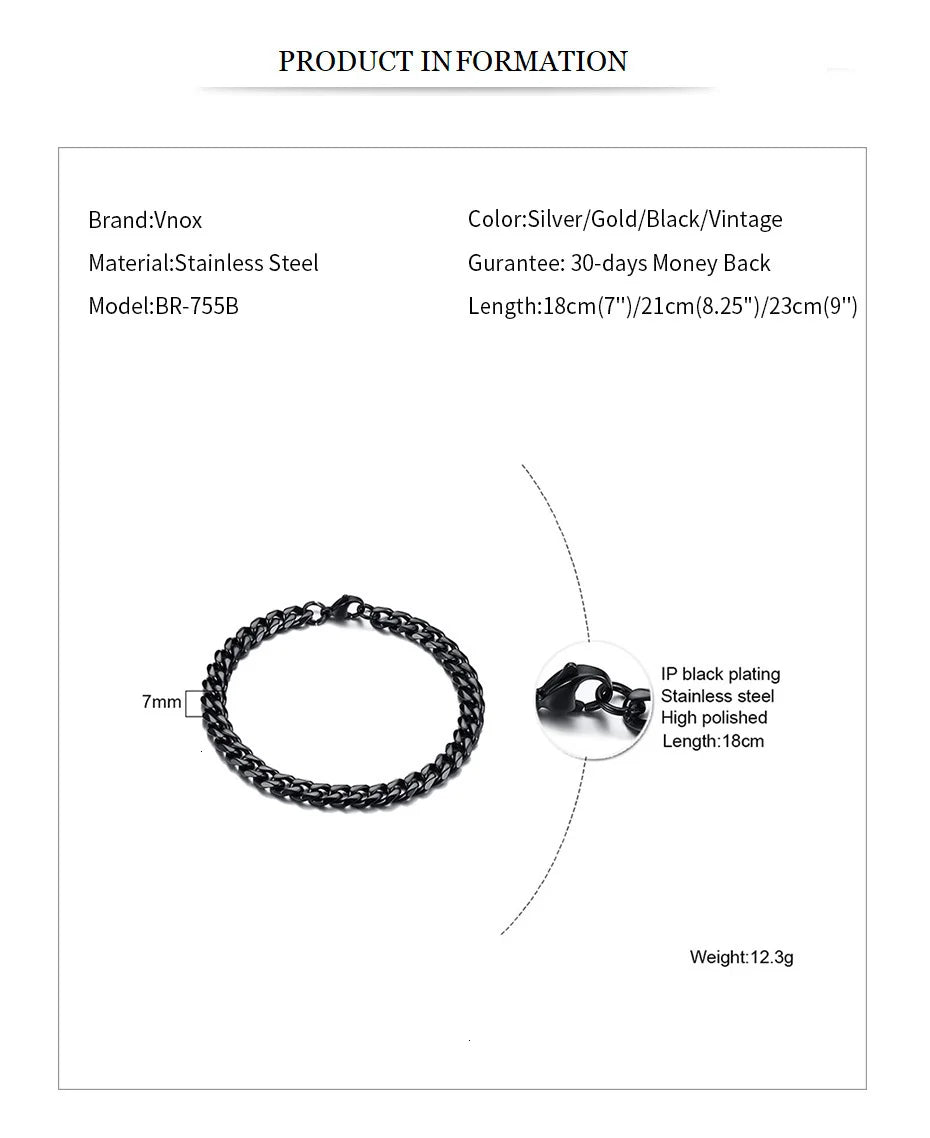 EP'S Wristband for Men Stainless Steel