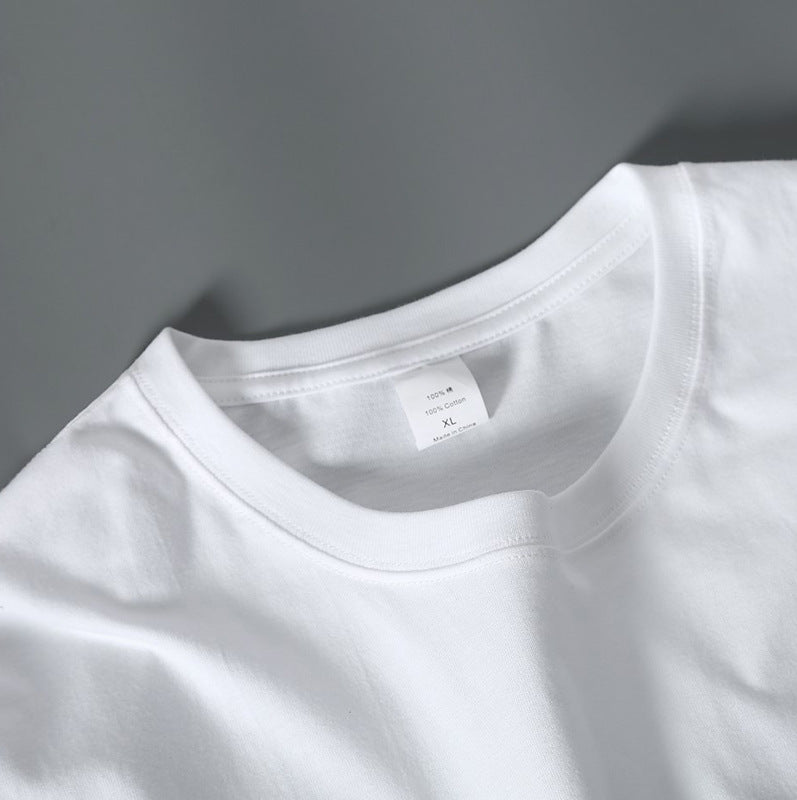 EP'S Mens White/blue T-shirt Short-sleeve