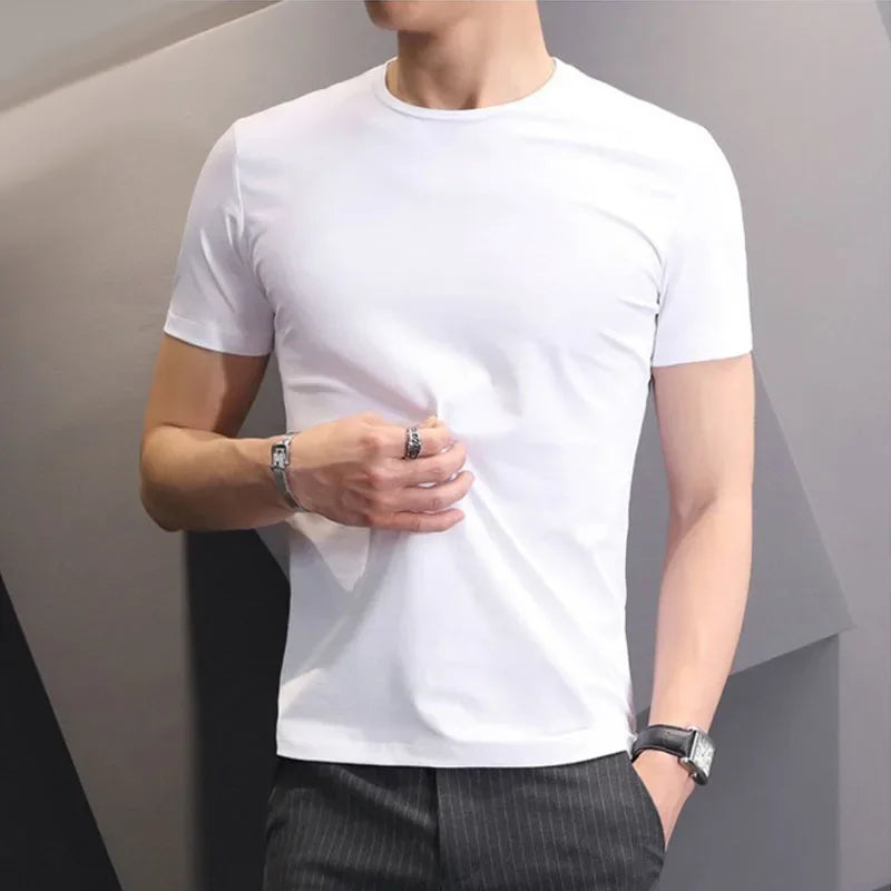 EP'S Men T-shirts White/Black Short Sleeve