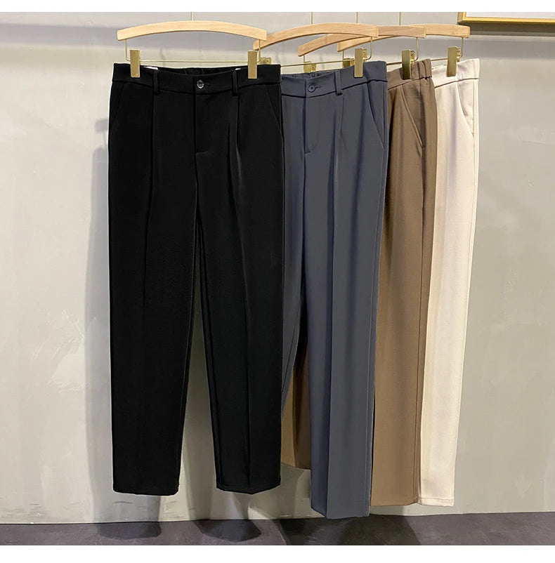 EP'S Men Dress Pants Men Korean Fashion