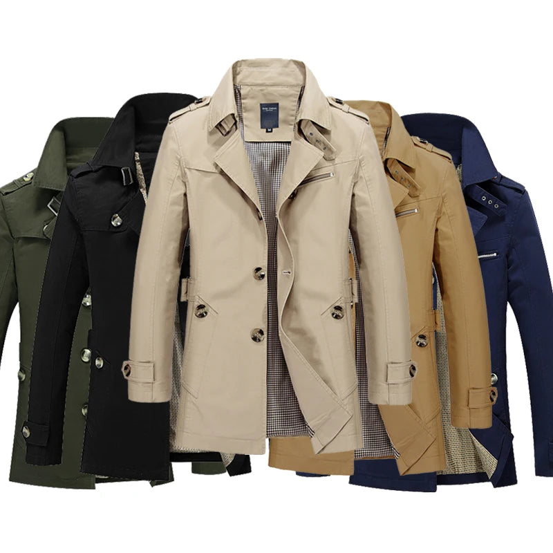 EP'S Men' Business Trench Coat