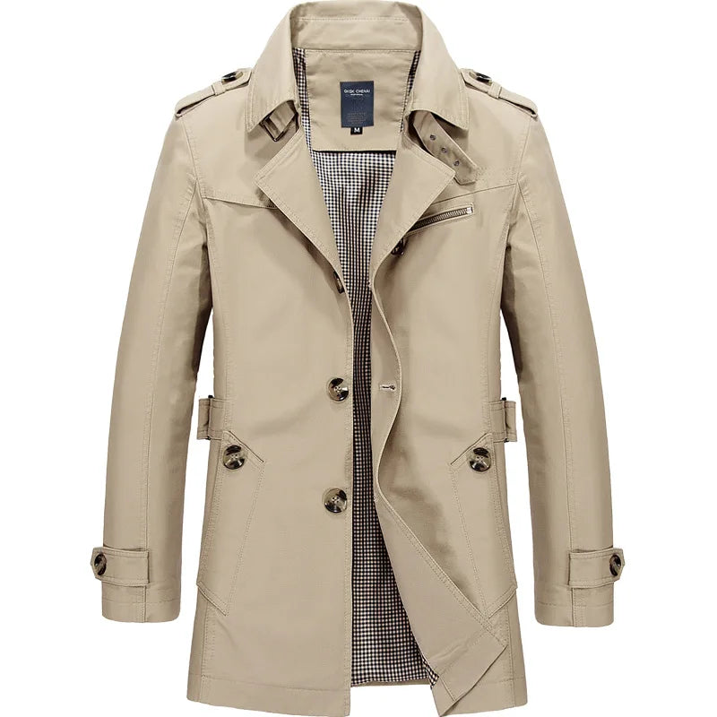 EP'S Men' Business Trench Coat