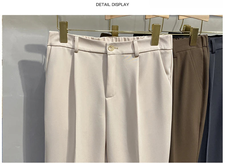 EP'S Men Dress Pants Men Korean Fashion