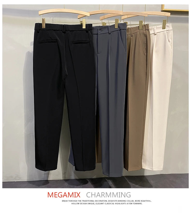 EP'S Men Dress Pants Men Korean Fashion