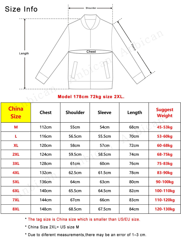 EP'S Men's Winter Jacke Korean Fashion