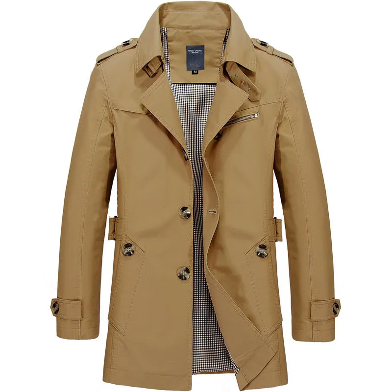 EP'S Men' Business Trench Coat