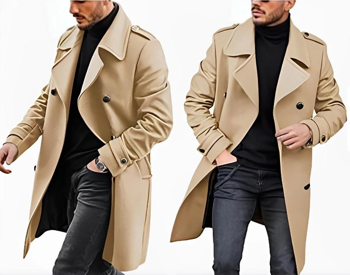 EP'S Men's Premium Wool Windbreaker Coat