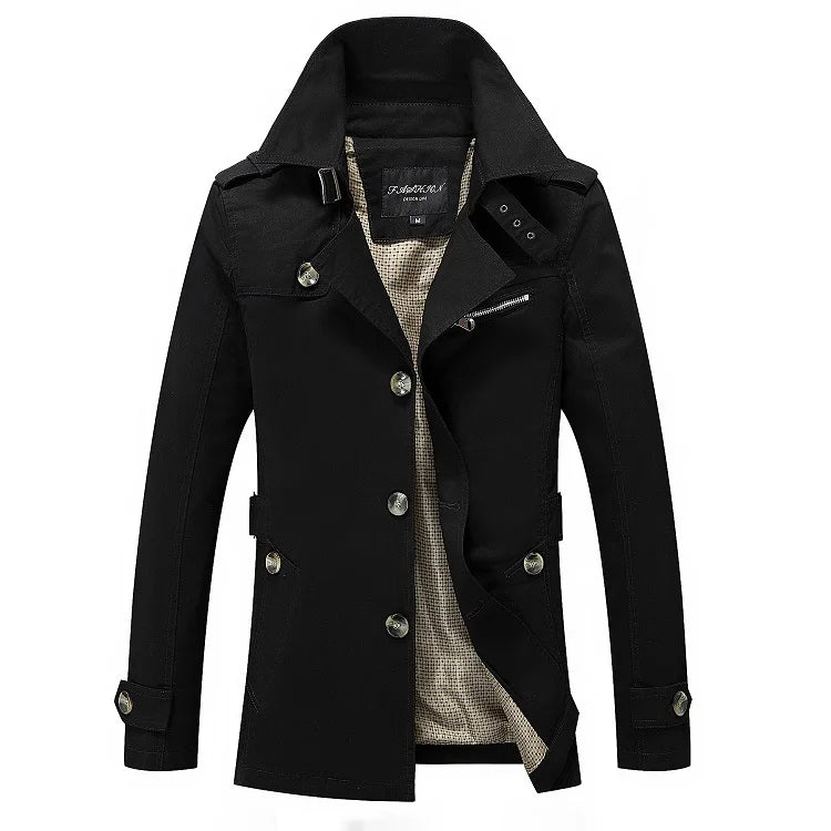 EP'S Men' Business Trench Coat