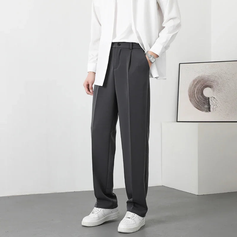 EP'S Men Dress Pants Men Korean Fashion