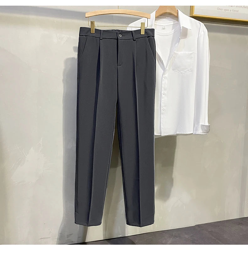EP'S Men Dress Pants Men Korean Fashion