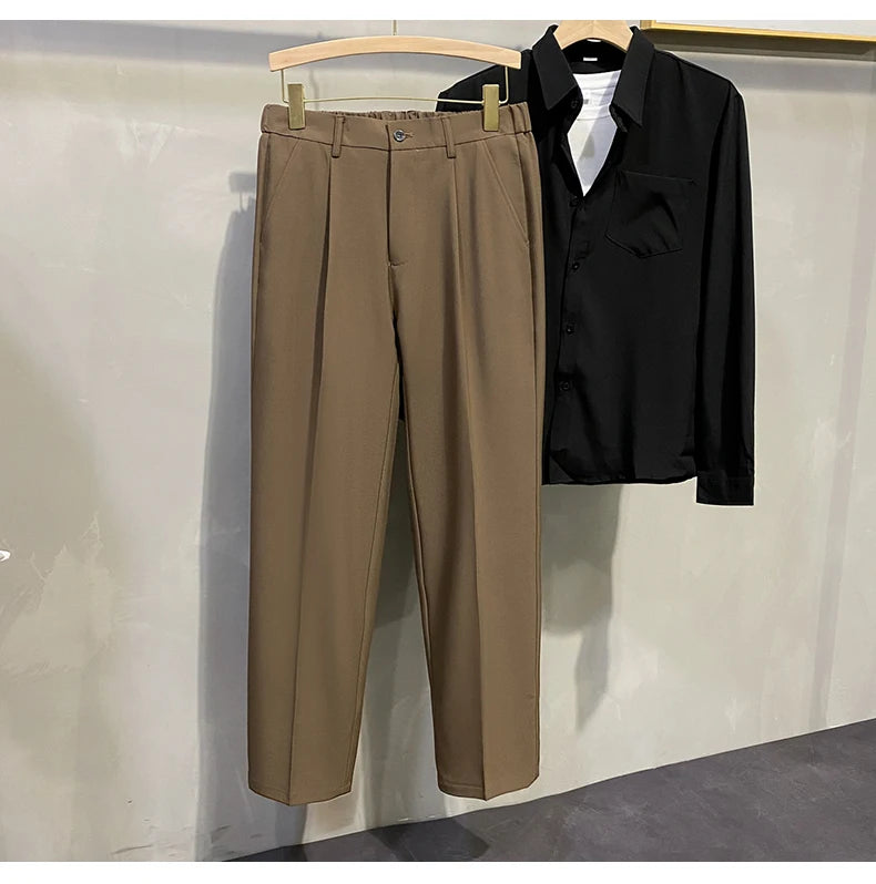 EP'S Men Dress Pants Men Korean Fashion