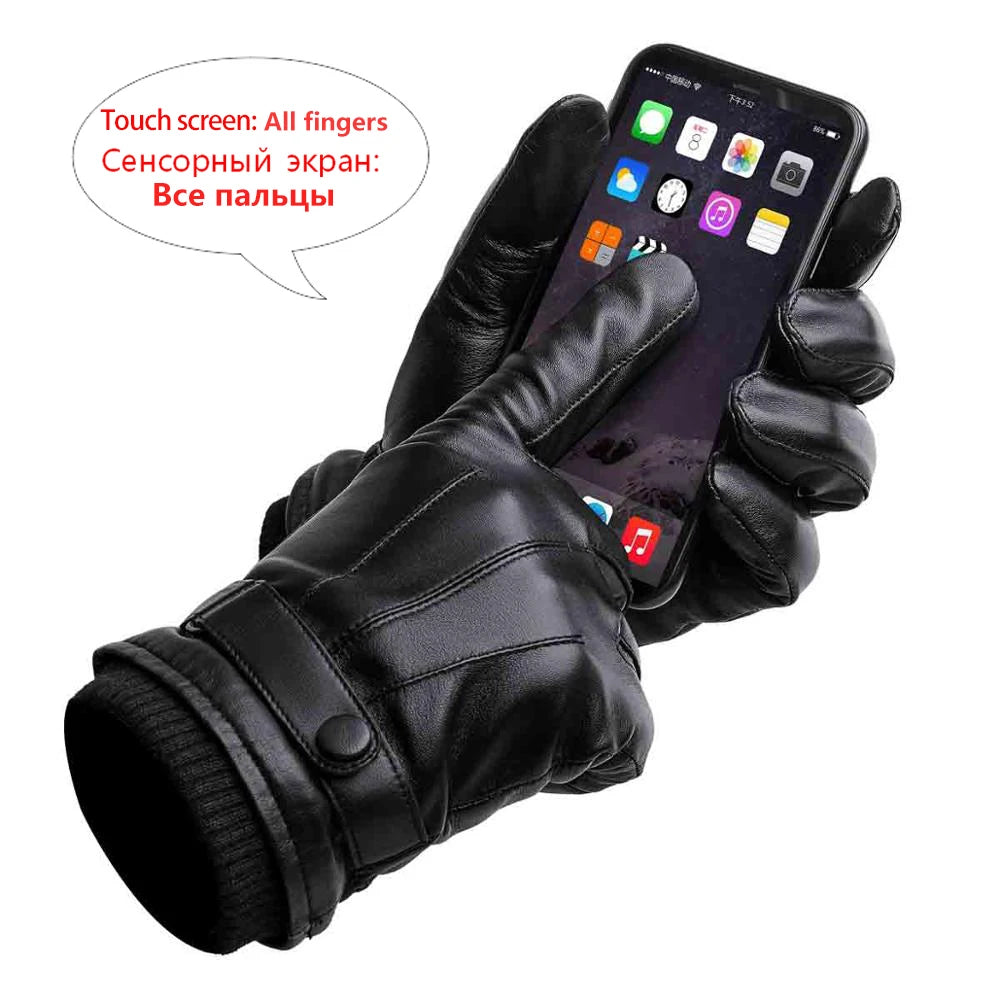 EP'S Men Sheepskin Leather Gloves
