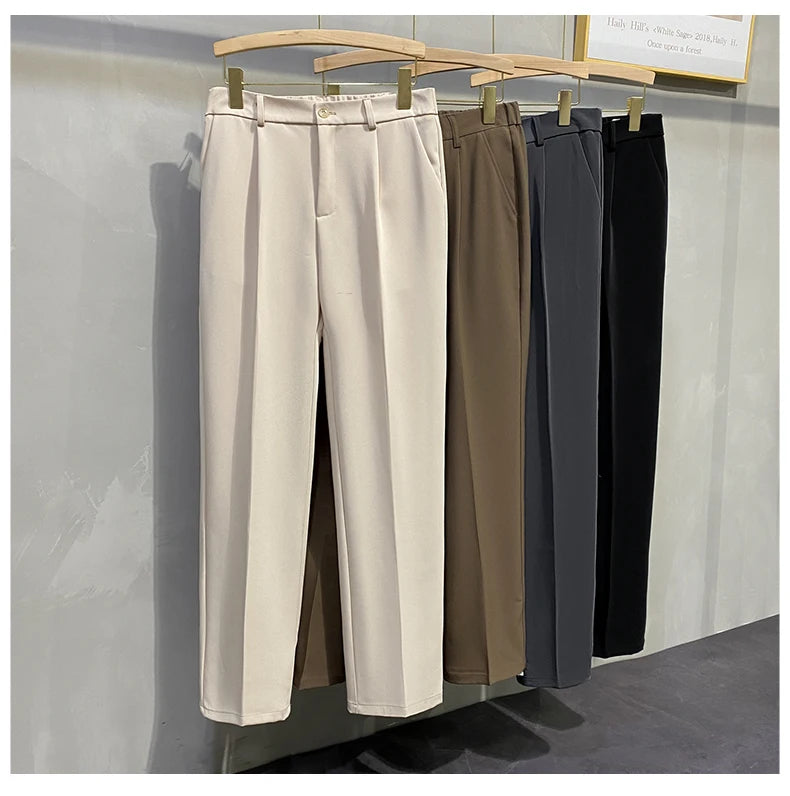 EP'S Men Dress Pants Men Korean Fashion