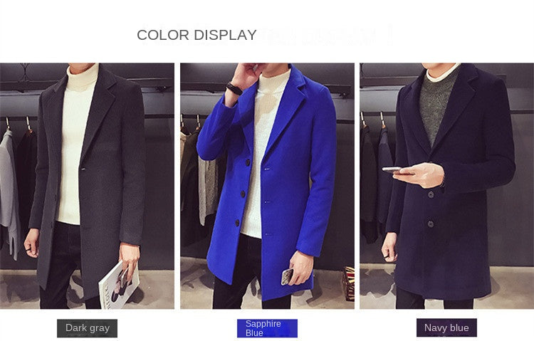 EP'S Men Long Cotton Coat Autumn Winter