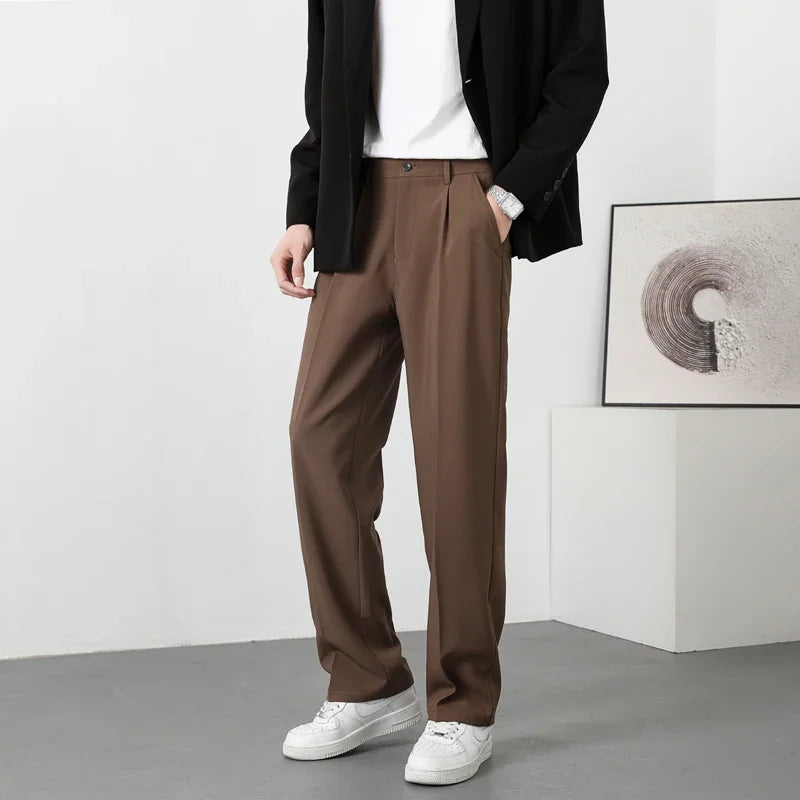 EP'S Men Dress Pants Men Korean Fashion