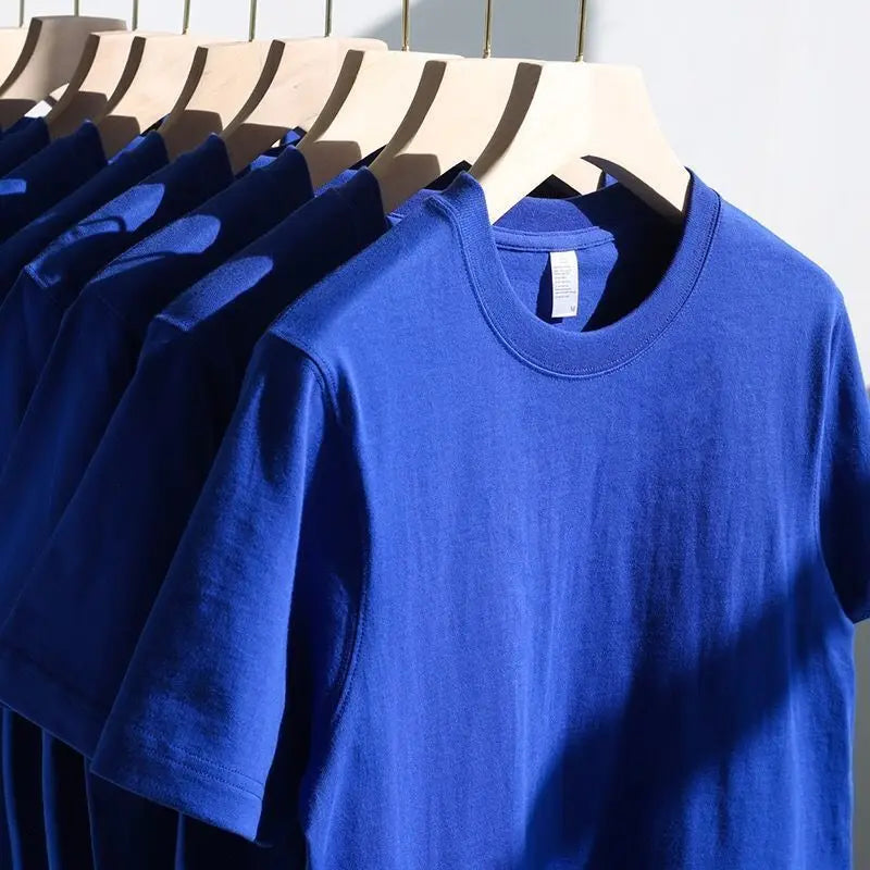 EP'S Mens White/blue T-shirt Short-sleeve