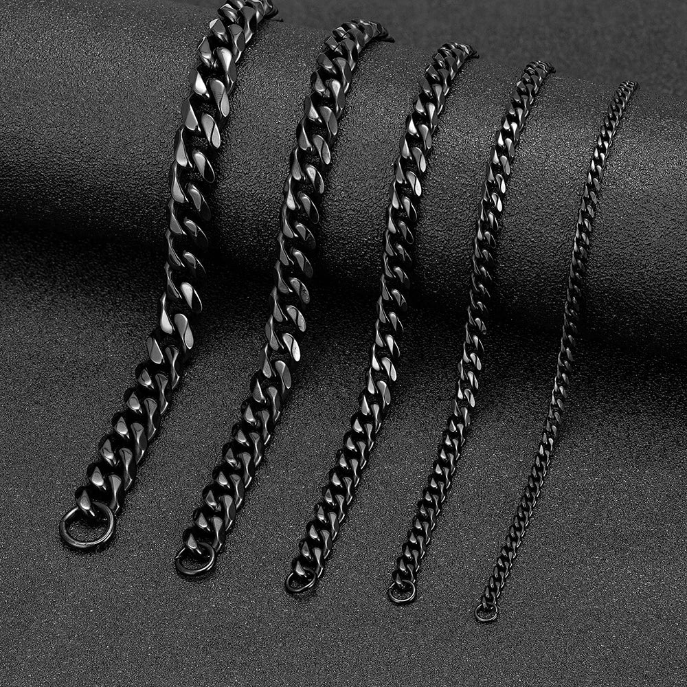 EP'S Men's 3-11mm Stainless Steel, Silver Color Bracelet