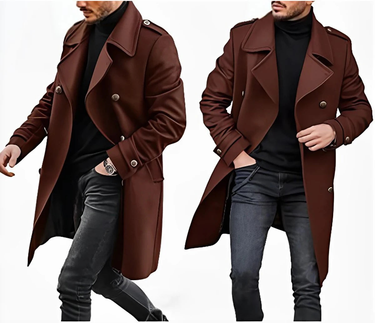 EP'S Men's Premium Wool Windbreaker Coat