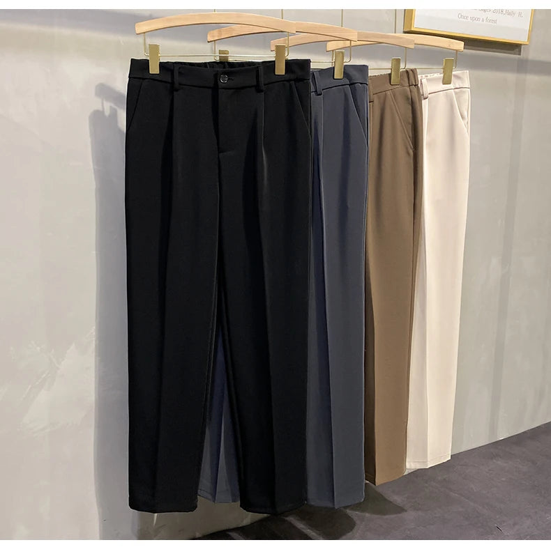 EP'S Men Dress Pants Men Korean Fashion