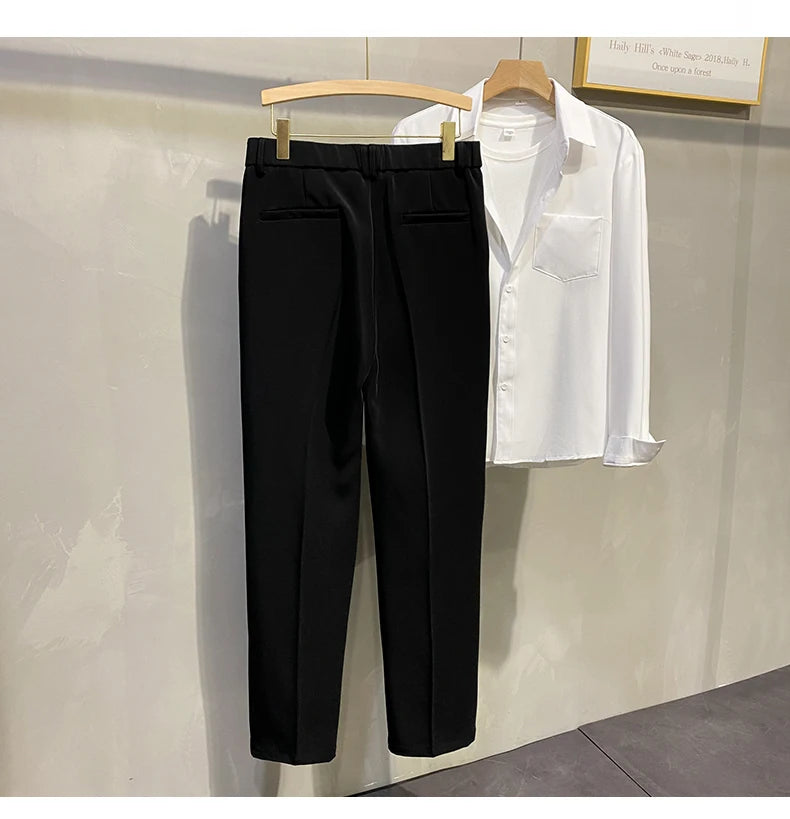 EP'S Men Dress Pants Men Korean Fashion