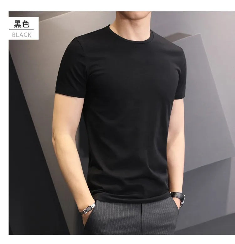 EP'S Men T-shirts White/Black Short Sleeve