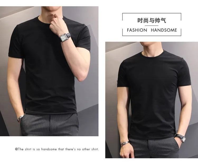 EP'S Men T-shirts White/Black Short Sleeve