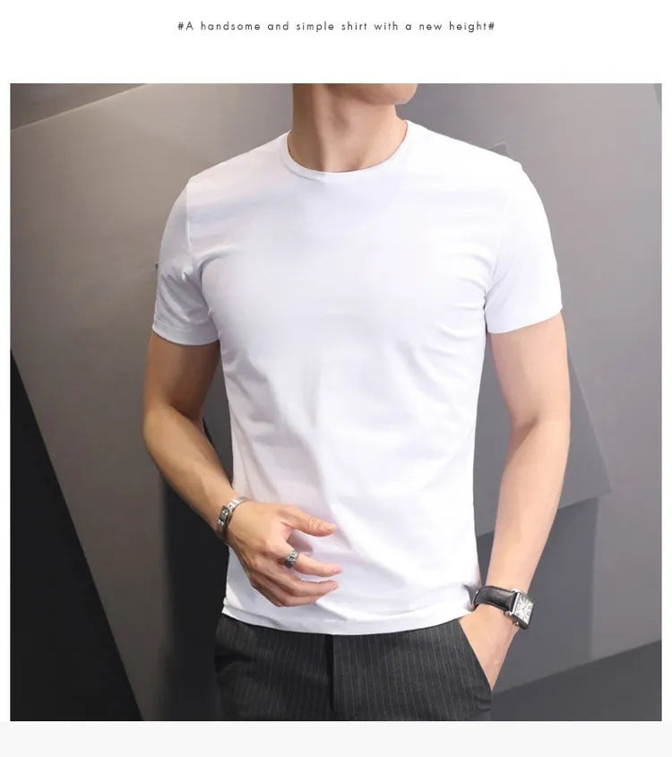 EP'S Men T-shirts White/Black Short Sleeve
