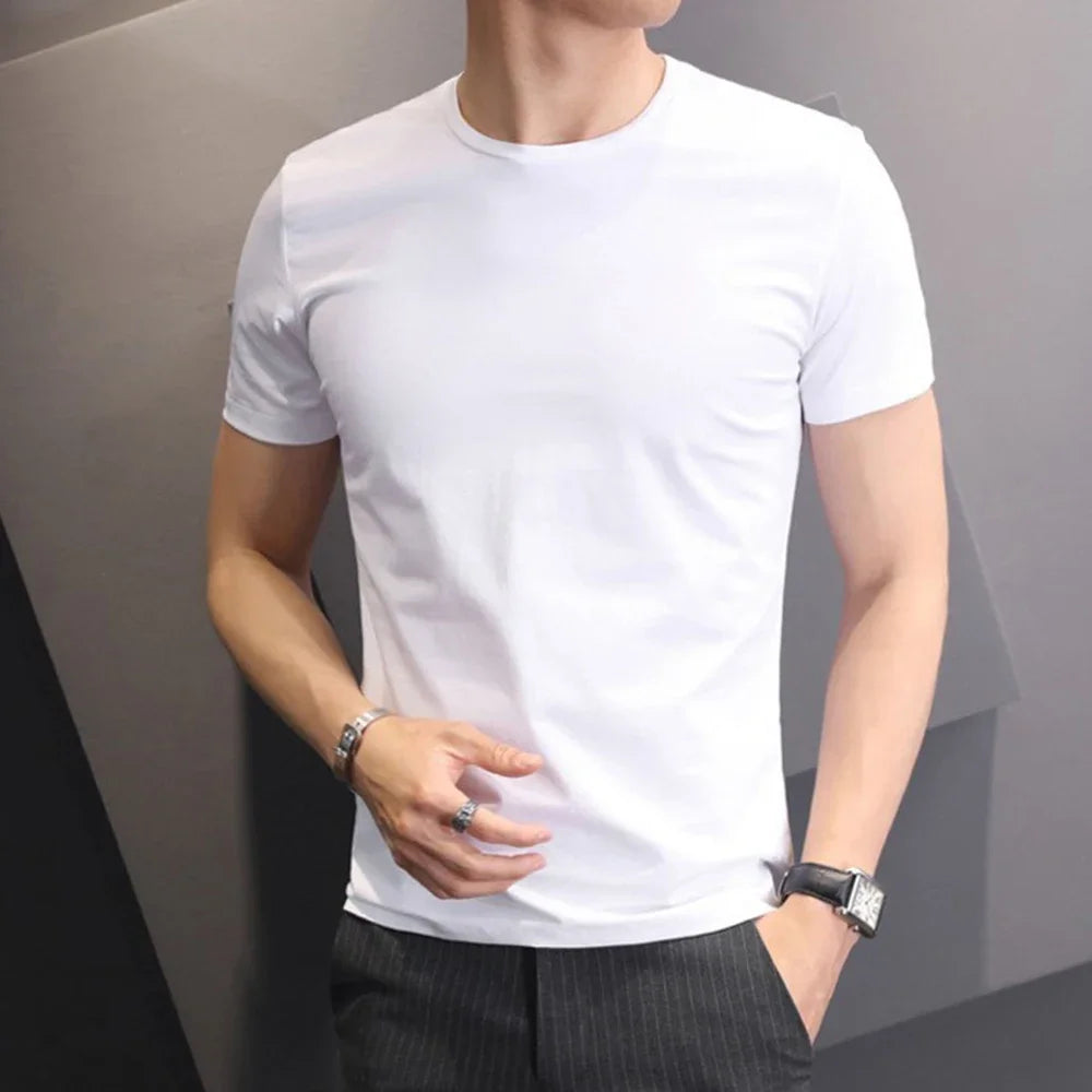 EP'S Men T-shirts White/Black Short Sleeve