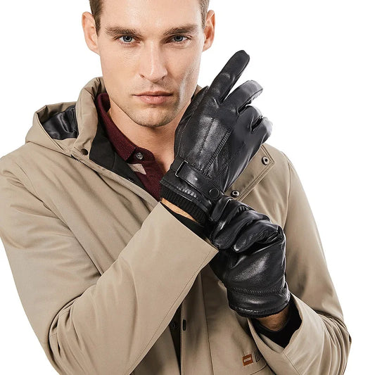 EP'S  Men Sheepskin Leather Gloves