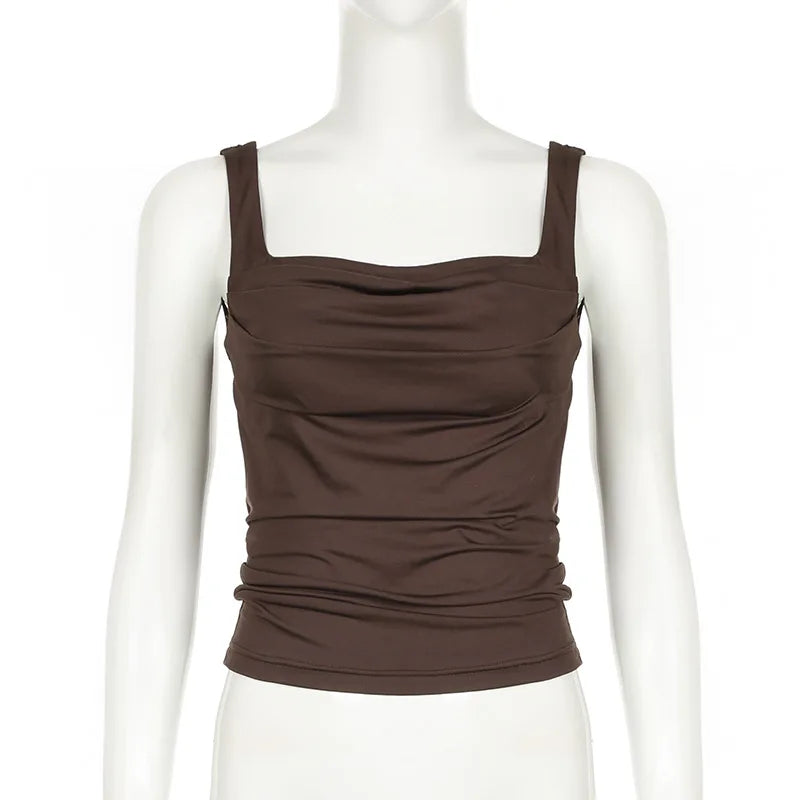 EP'S Women Streetwear Casual Slim Sleeveless