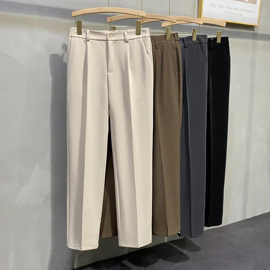 EP'S Men Dress Pants Men Korean Fashion