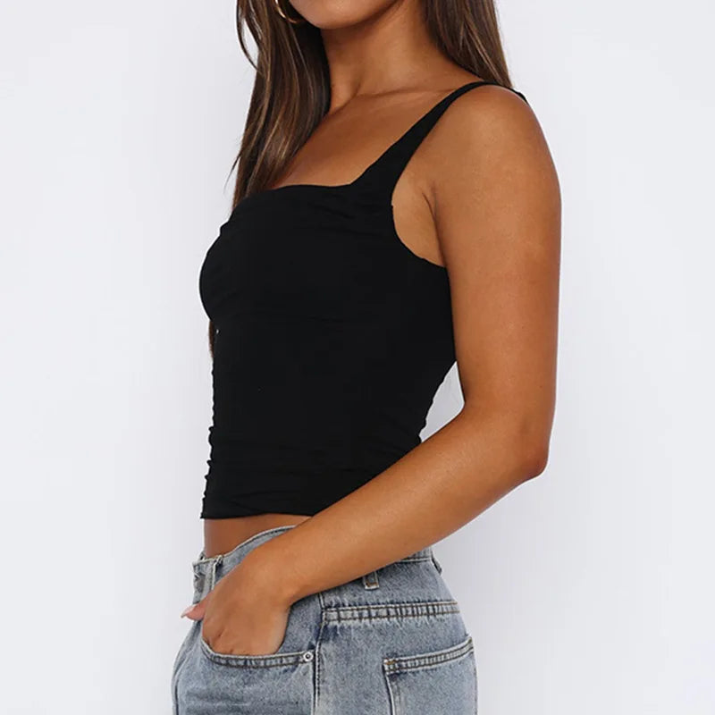 EP'S Women Streetwear Casual Slim Sleeveless