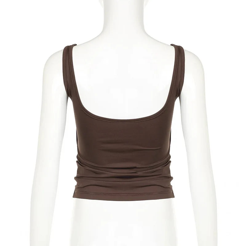 EP'S Women Streetwear Casual Slim Sleeveless