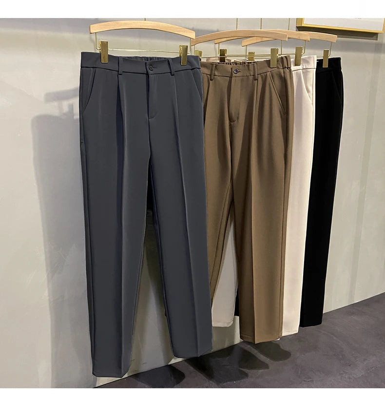 EP'S Men Dress Pants Men Korean Fashion