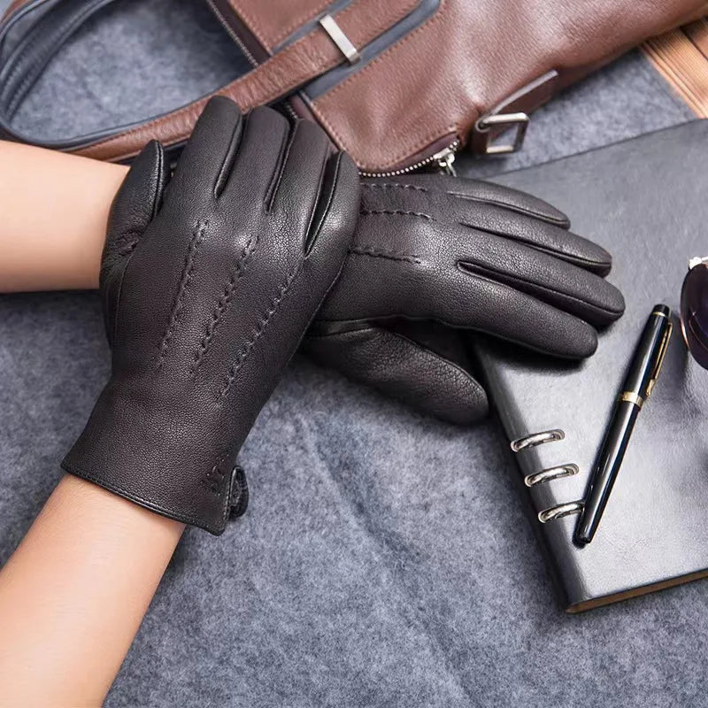 EP'S Men's , warm and soft men's leather gloves